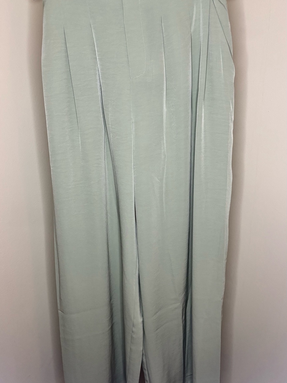 Fashion Nova Valeria Pleated High Rise Wide Leg Trousers - Sage Green - Picture 2 of 6